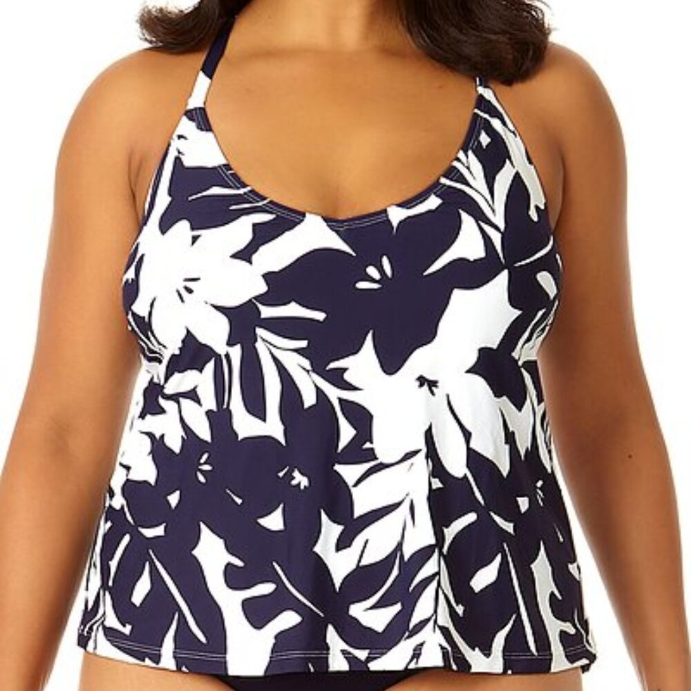 NWT Anne Cole Easy Tri Tankini Size 16W